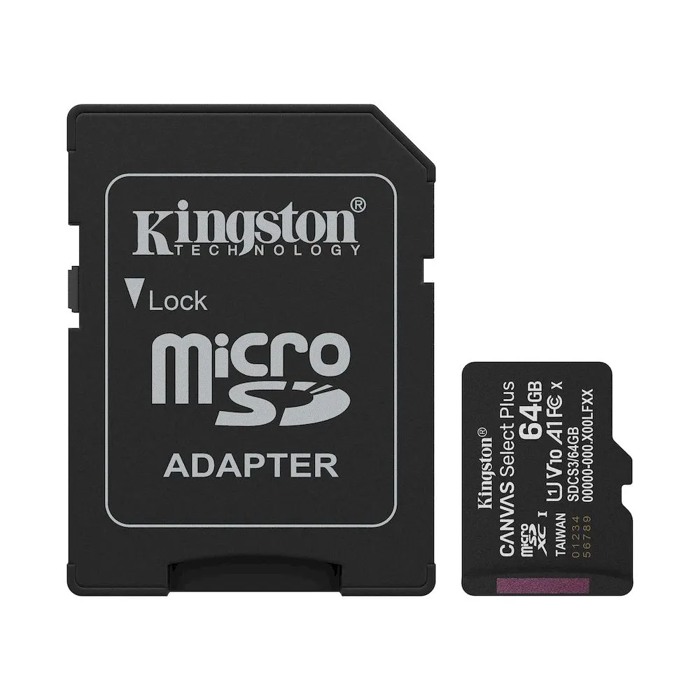 Memoria micro-SD Kingston Canvas Select Plus 64B 100MB/S adaptador SD - Vista 2